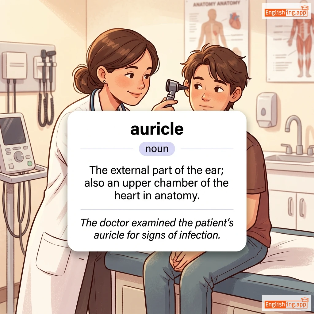 auricle definition card — visual illustration of the meaning