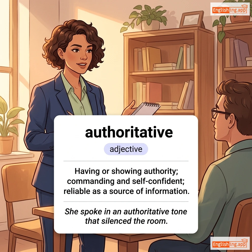 authoritative definition card — visual illustration of the meaning
