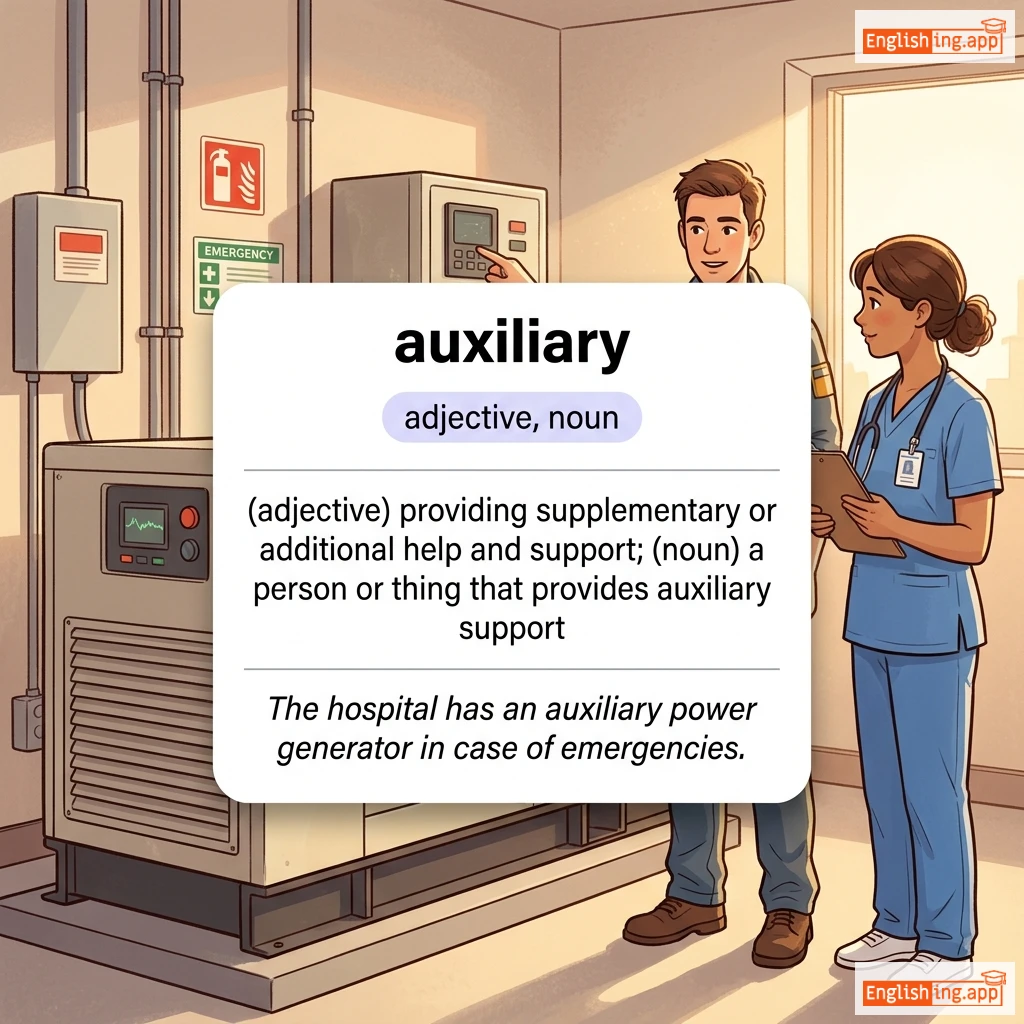 auxiliary definition card — visual illustration of the meaning