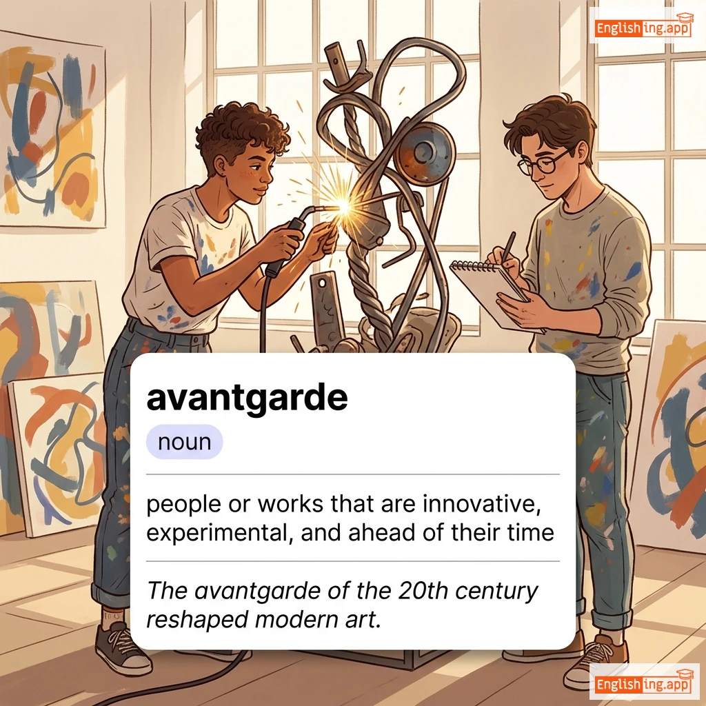 avantgarde definition card — visual illustration of the meaning