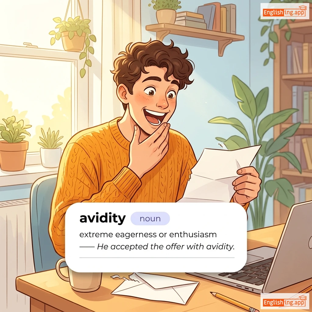 avidity definition card — visual illustration of the meaning