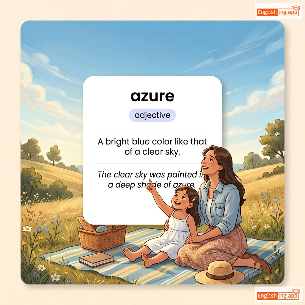 azure definition card — visual illustration of the meaning