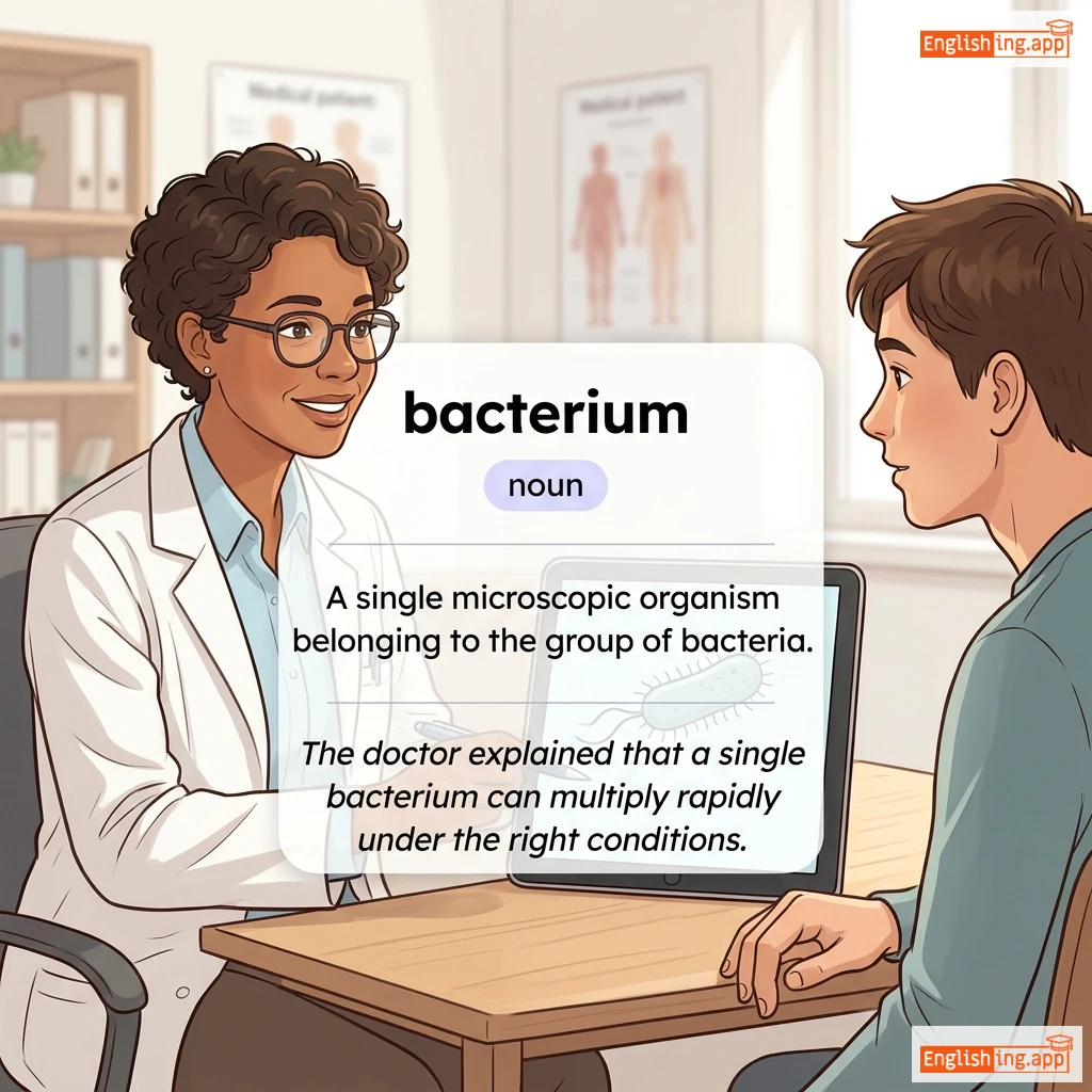 bacterium definition card — visual illustration of the meaning