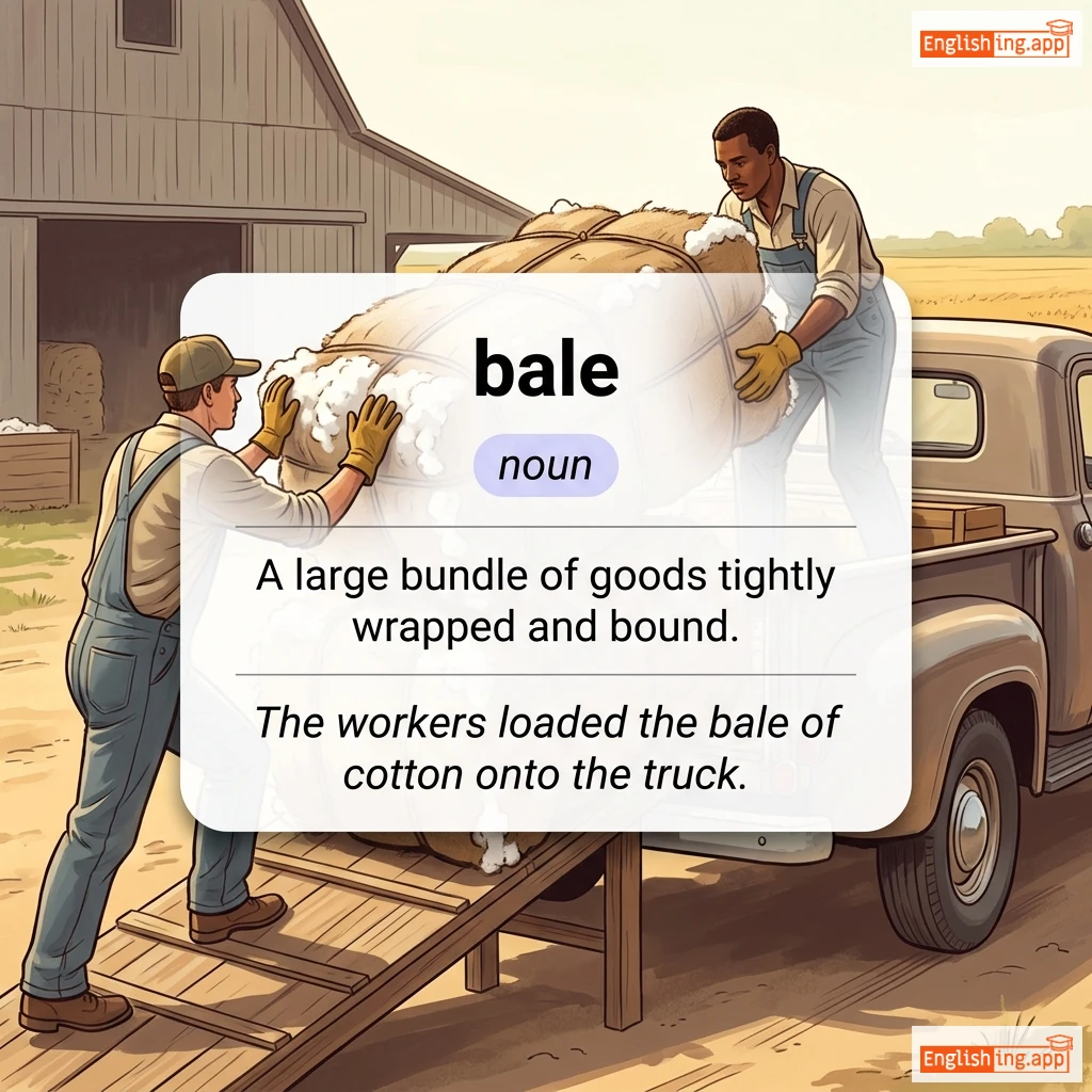 bale definition card — visual illustration of the meaning