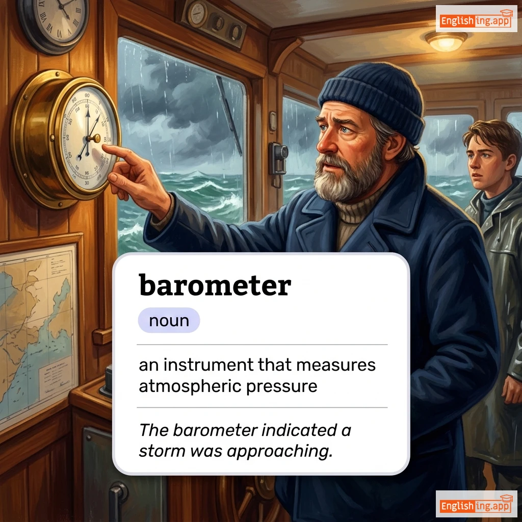 barometer definition card — visual illustration of the meaning