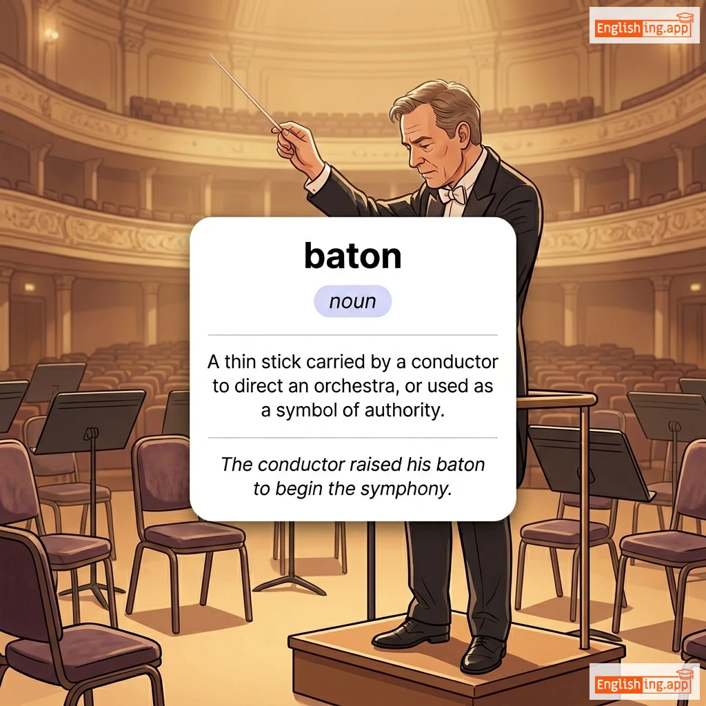 baton definition card — visual illustration of the meaning