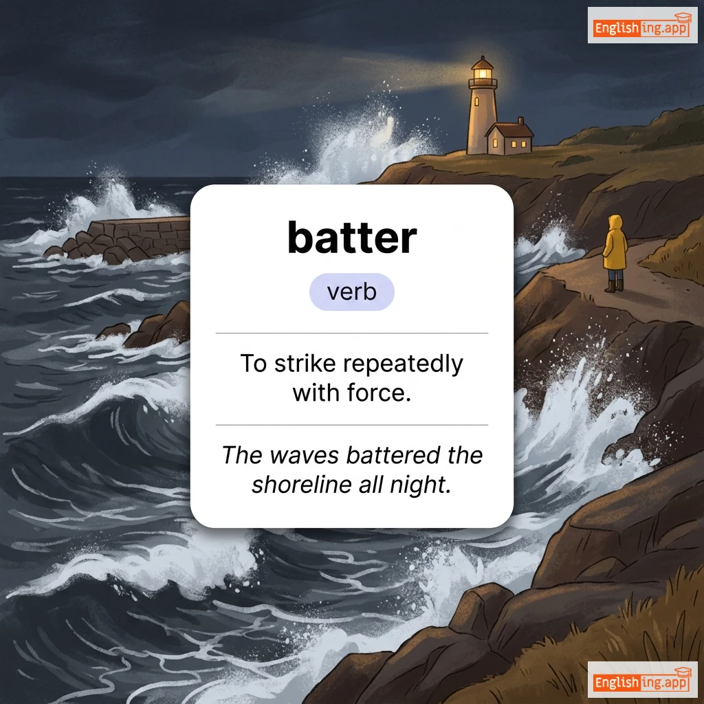 batter definition card — visual illustration of the meaning