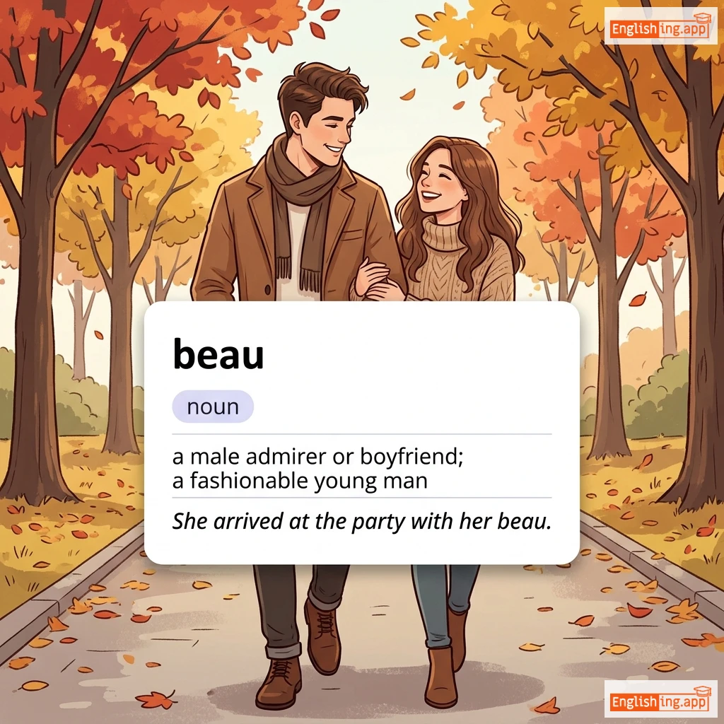beau definition card — visual illustration of the meaning