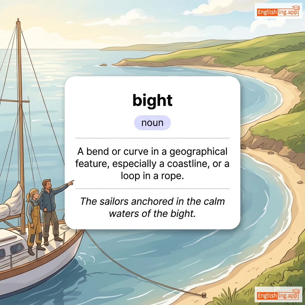 bight definition card — visual illustration of the meaning