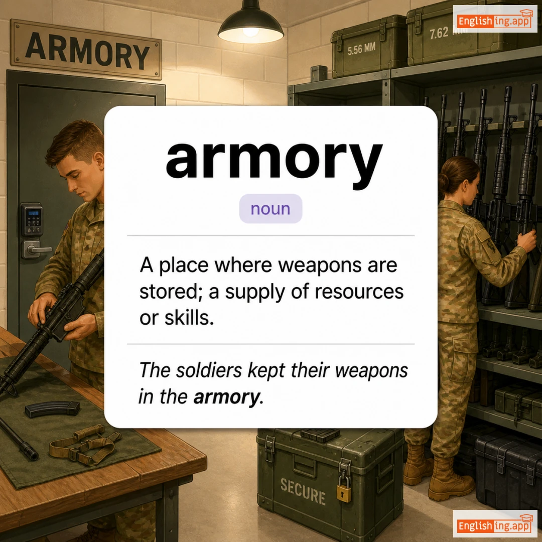 armory definition card — visual illustration of the meaning