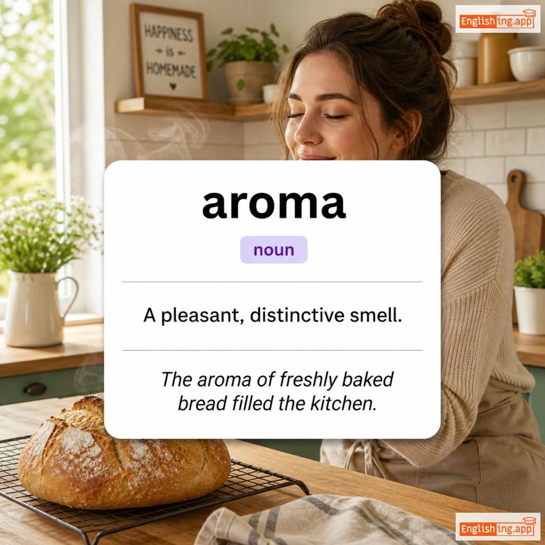 aroma definition card — visual illustration of the meaning