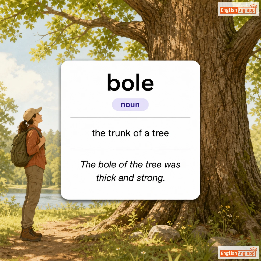 bole definition card — visual illustration of the meaning