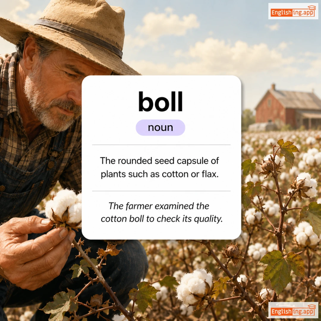 boll definition card — visual illustration of the meaning