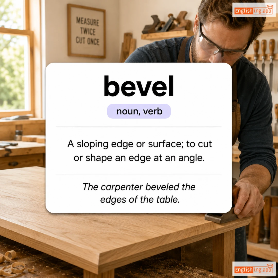 bevel definition card — visual illustration of the meaning