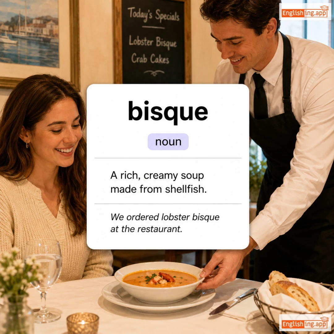 bisque definition card — visual illustration of the meaning