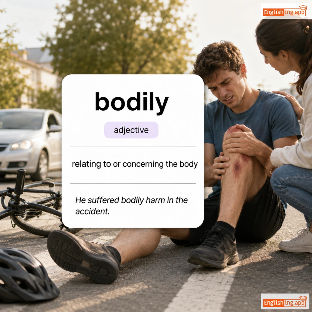 bodily definition card — visual illustration of the meaning