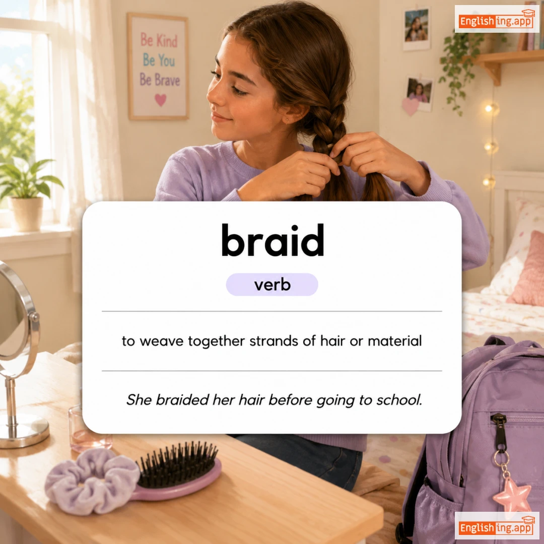 braid definition card — visual illustration of the meaning