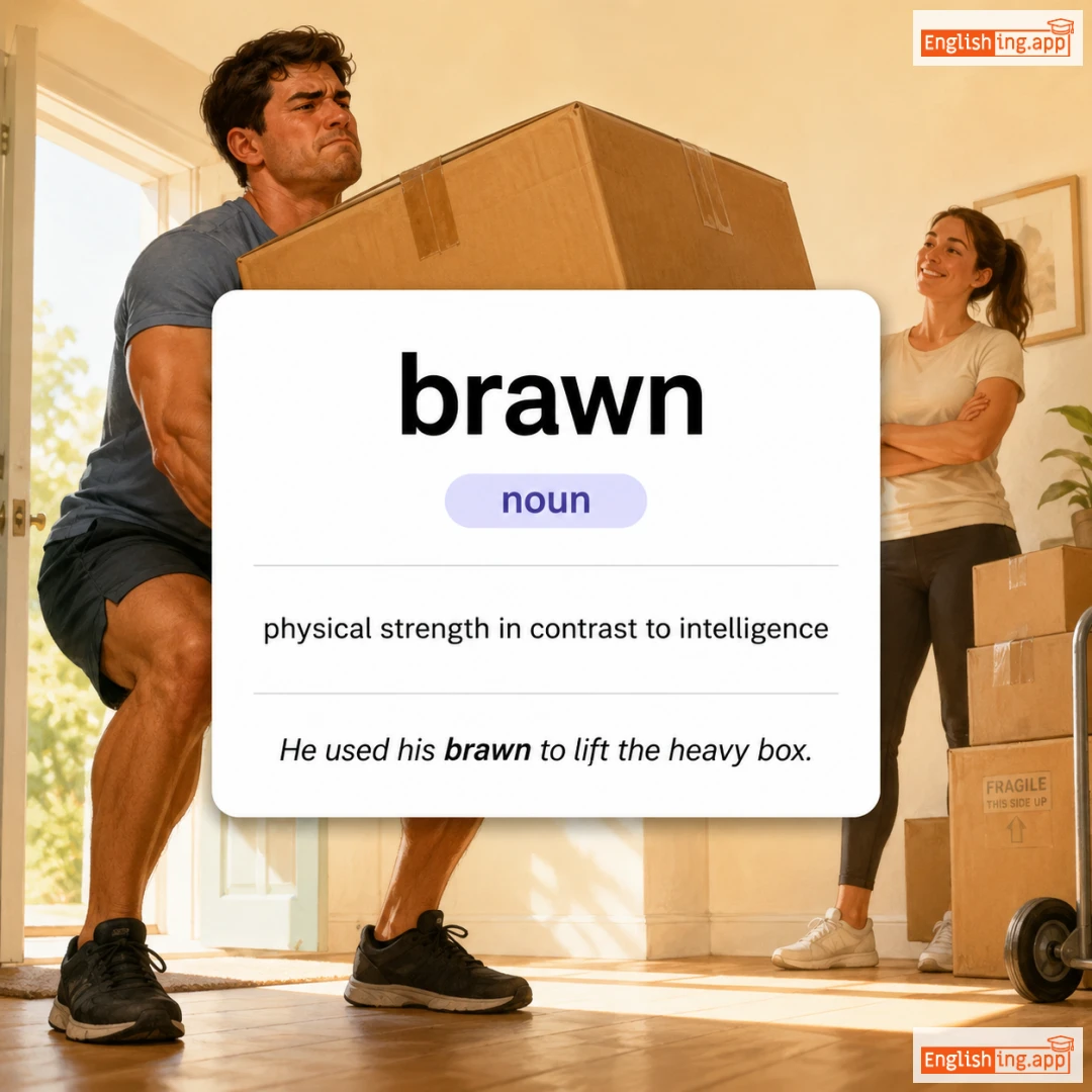 brawn definition card — visual illustration of the meaning