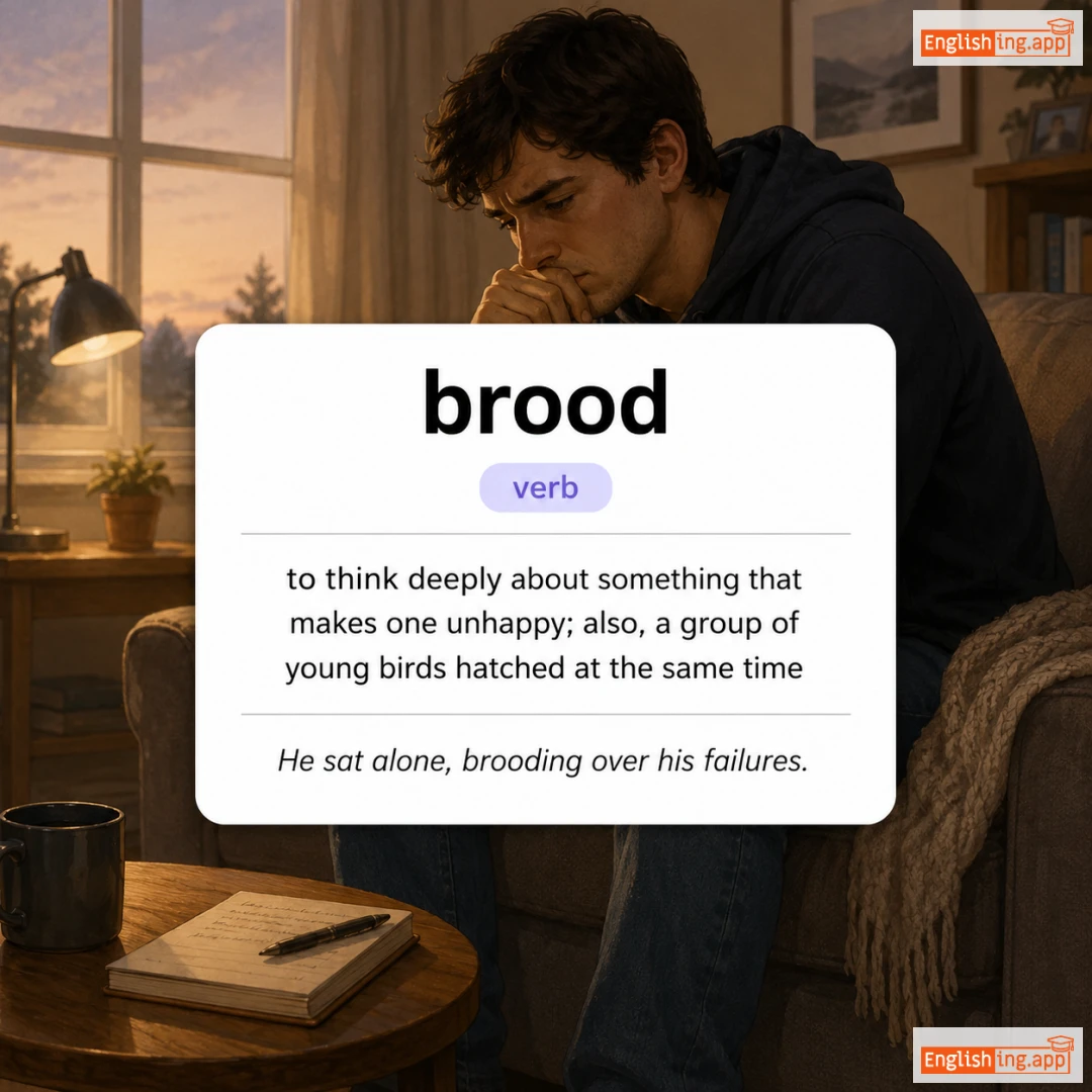 brood definition card — visual illustration of the meaning