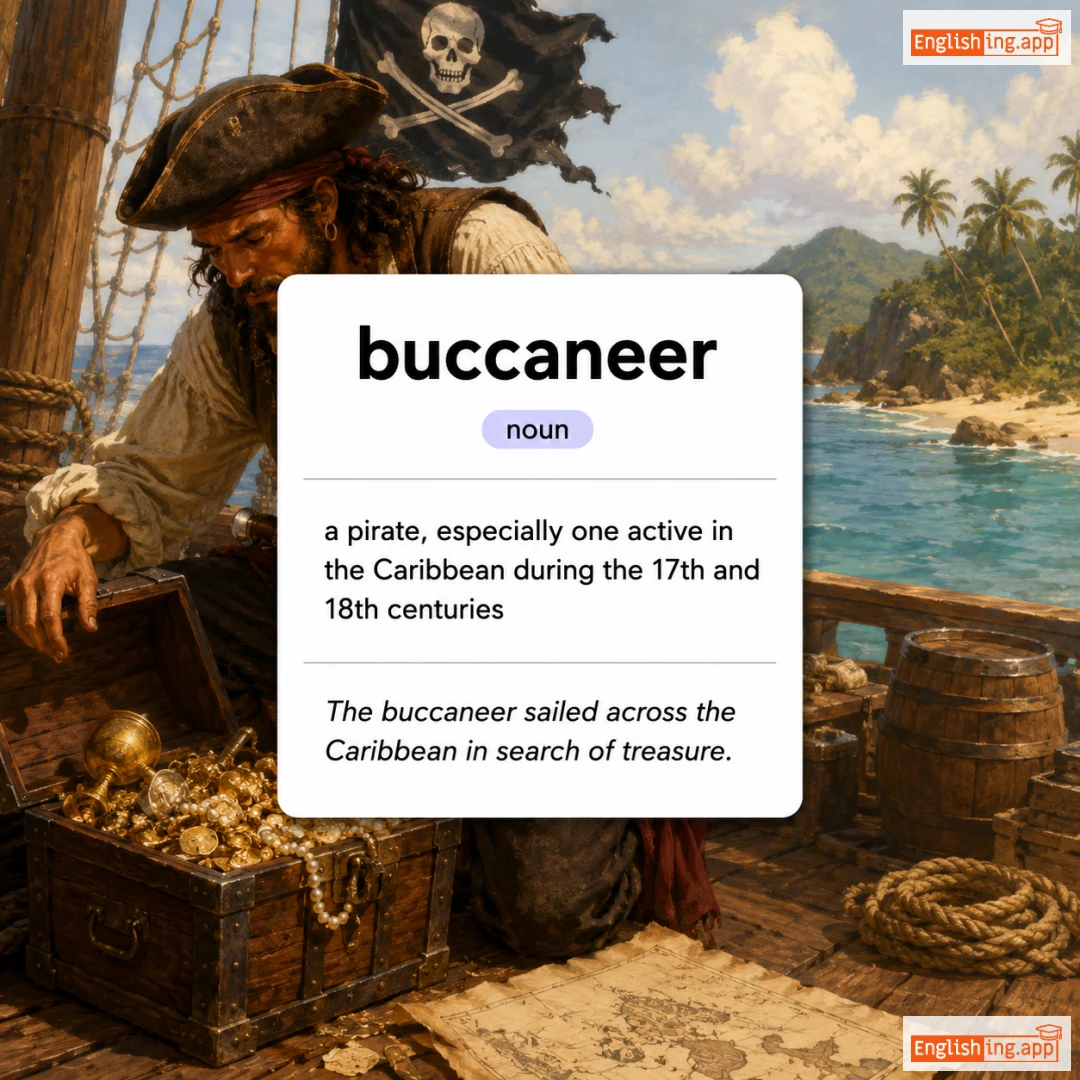 buccaneer definition card — visual illustration of the meaning