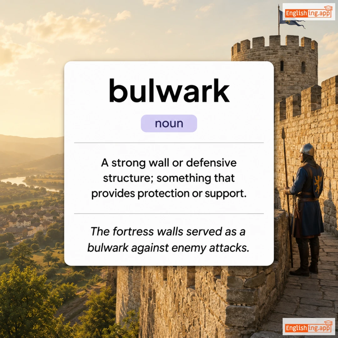 bulwark definition card — visual illustration of the meaning