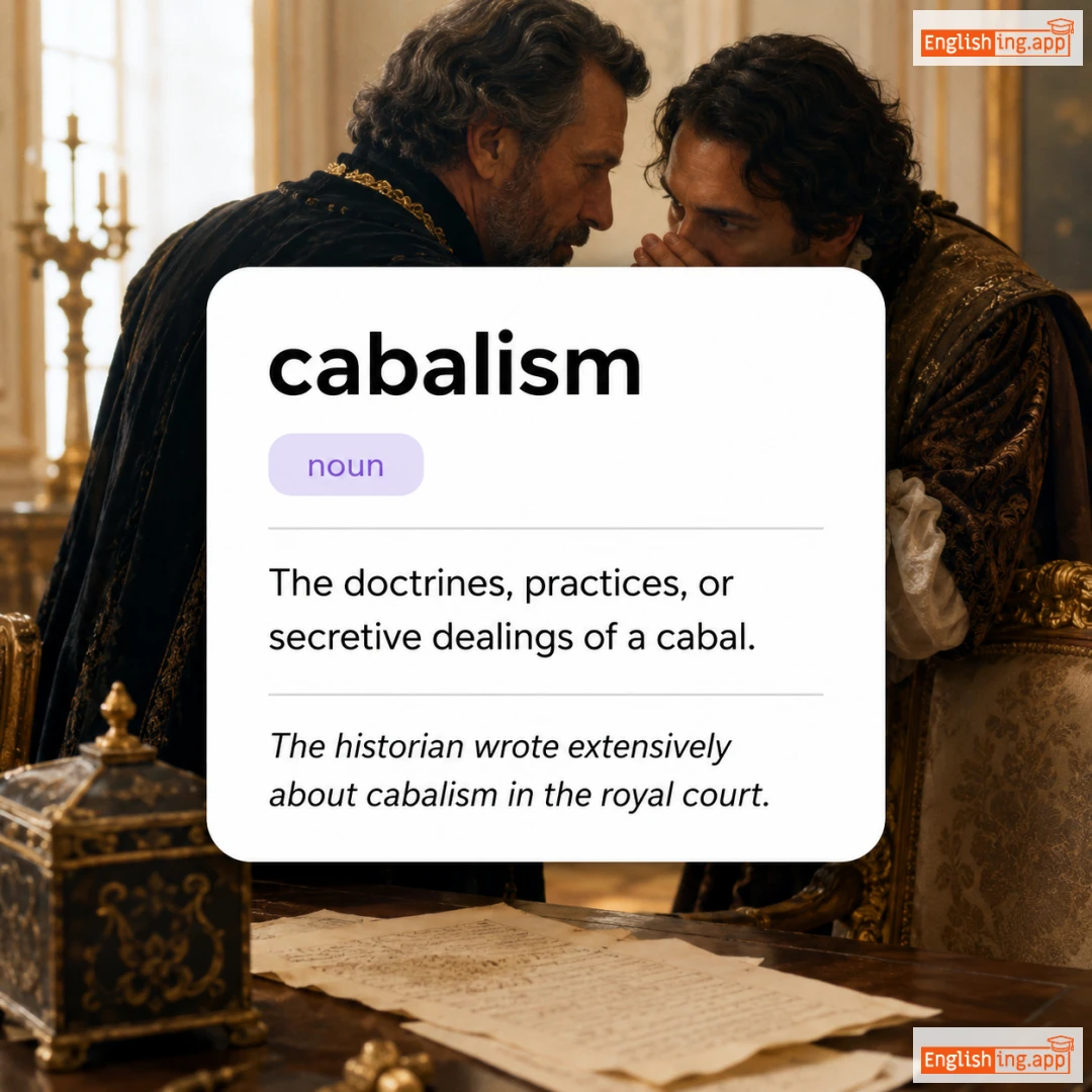 cabalism definition card — visual illustration of the meaning