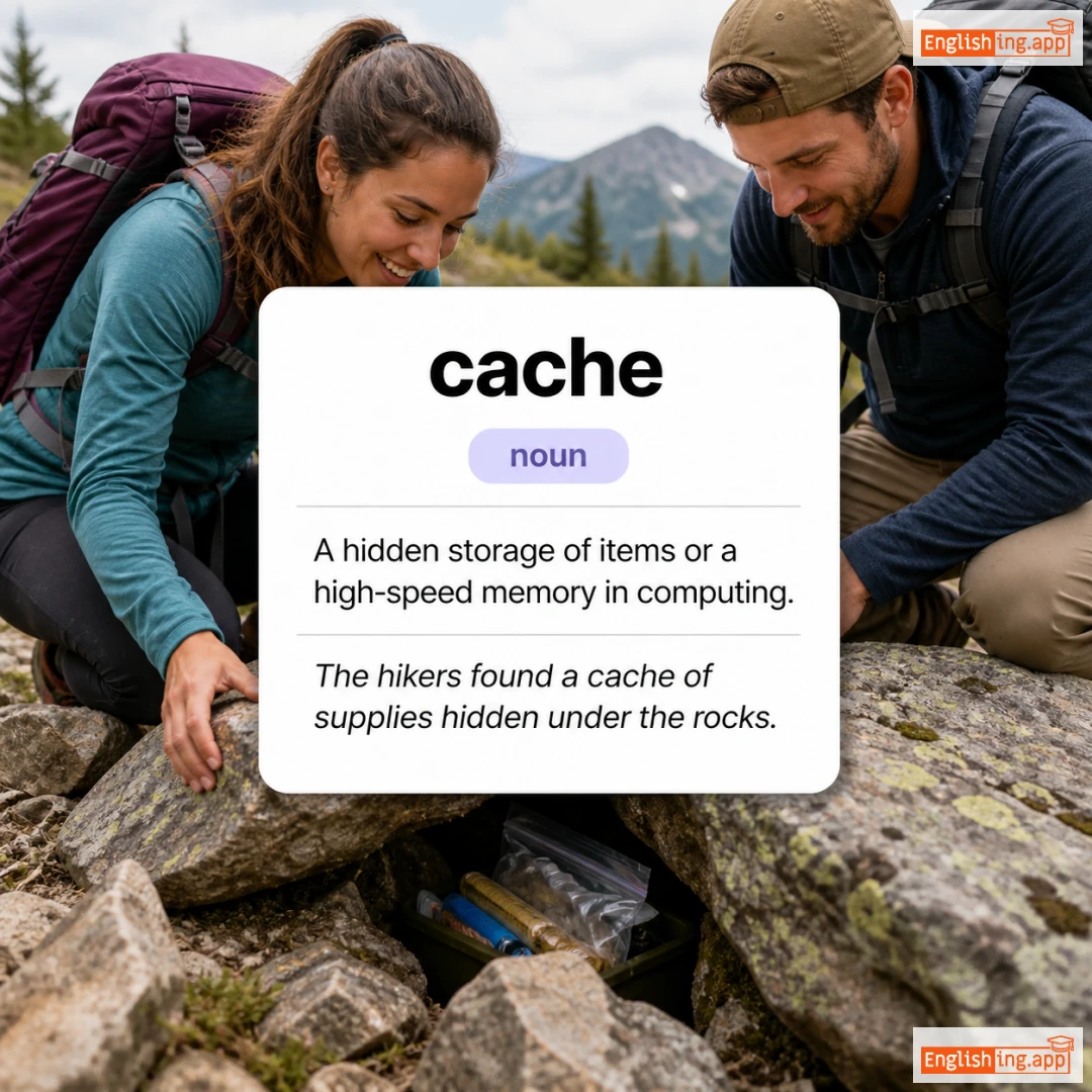 cache definition card — visual illustration of the meaning