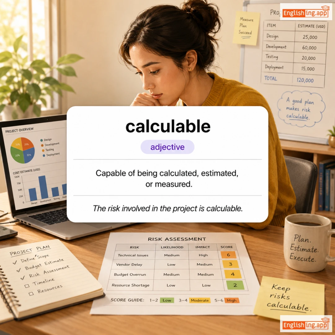 calculable definition card — visual illustration of the meaning