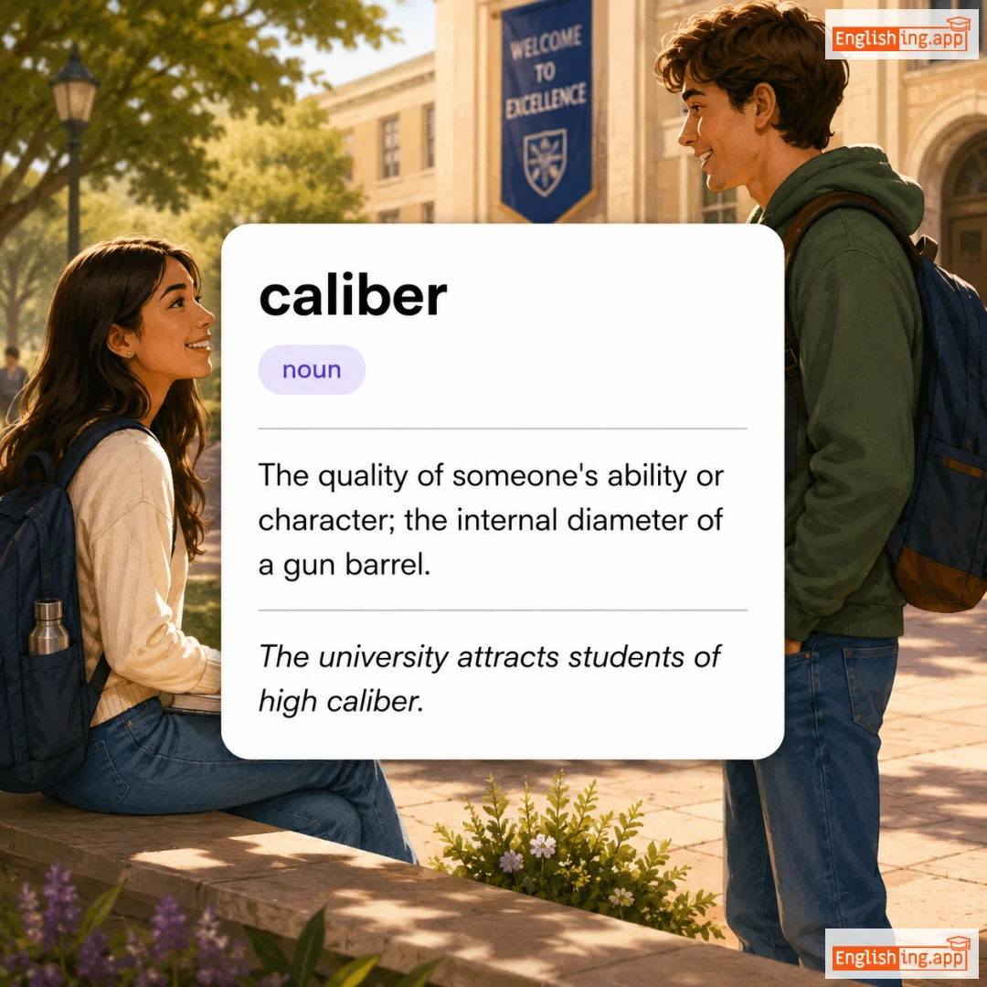 caliber definition card — visual illustration of the meaning