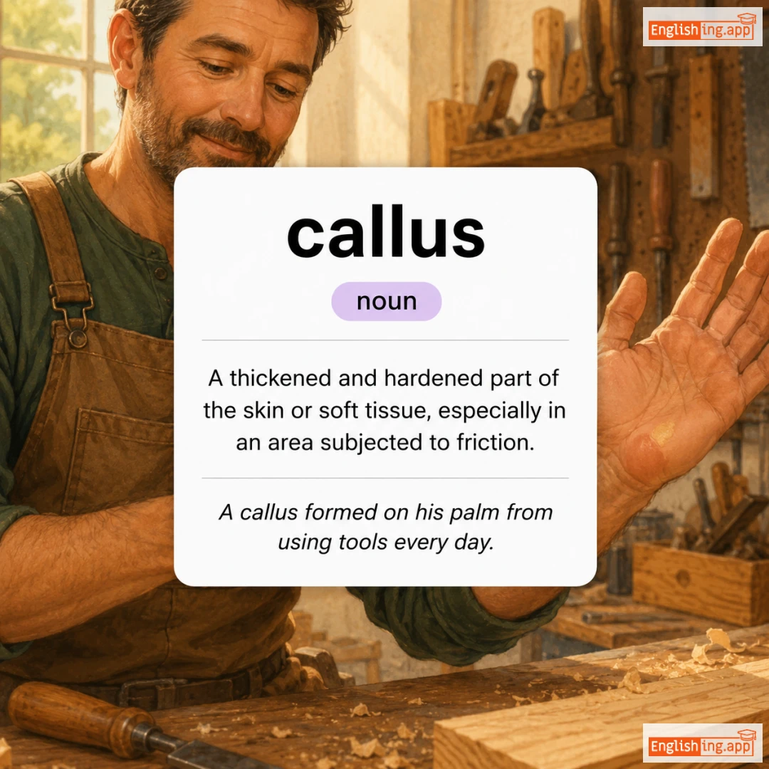 callus definition card — visual illustration of the meaning