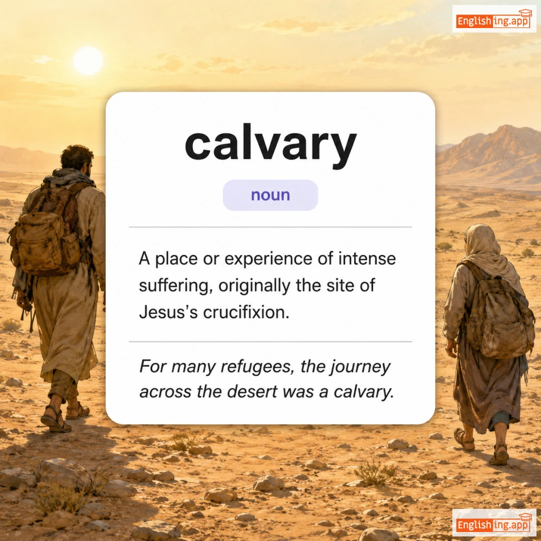calvary definition card — visual illustration of the meaning