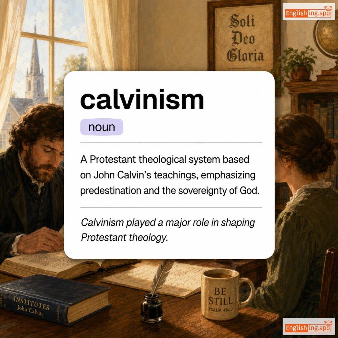 calvinism definition card — visual illustration of the meaning