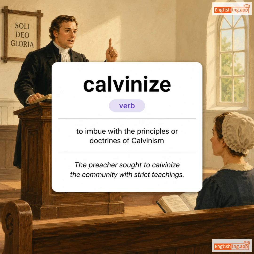 calvinize definition card — visual illustration of the meaning
