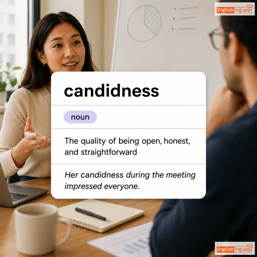 candidness definition card — visual illustration of the meaning