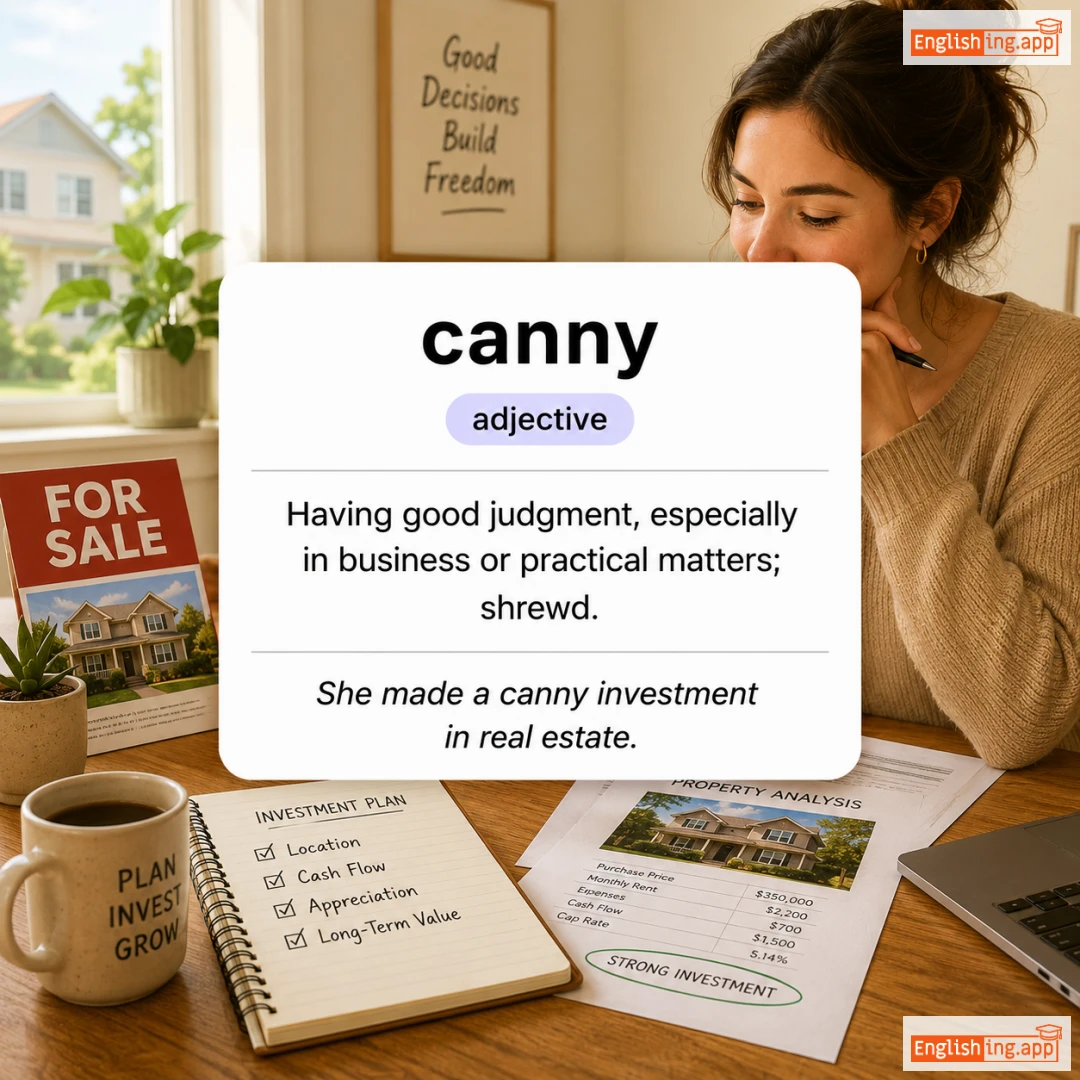 canny definition card — visual illustration of the meaning