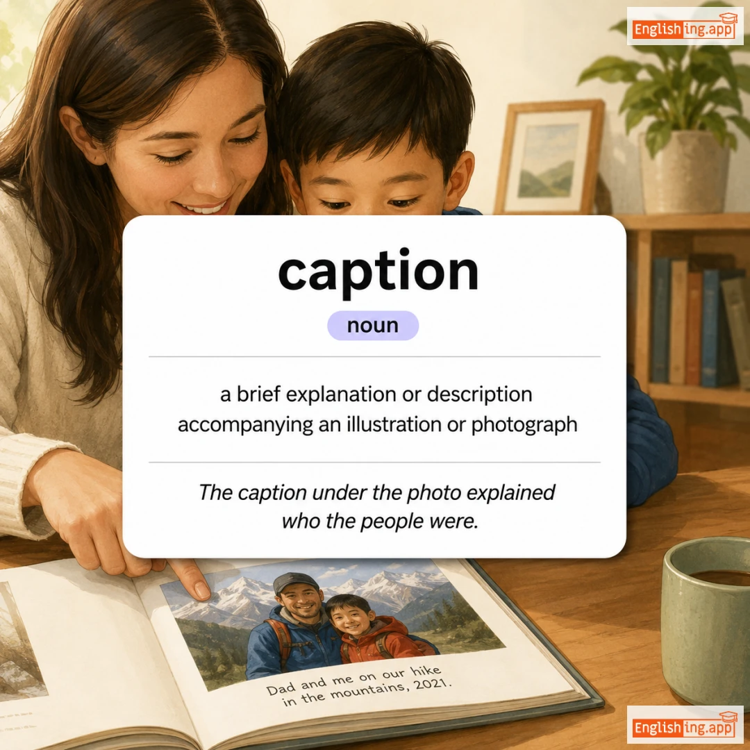 caption definition card — visual illustration of the meaning