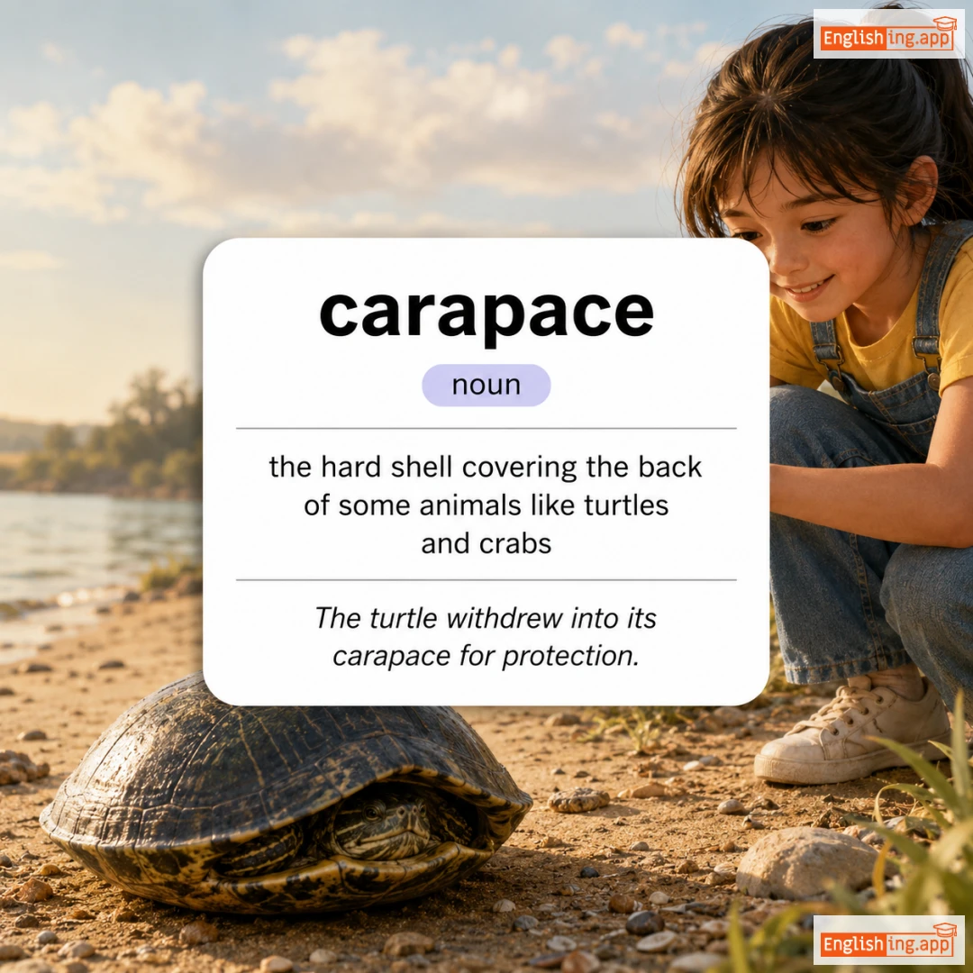 carapace definition card — visual illustration of the meaning