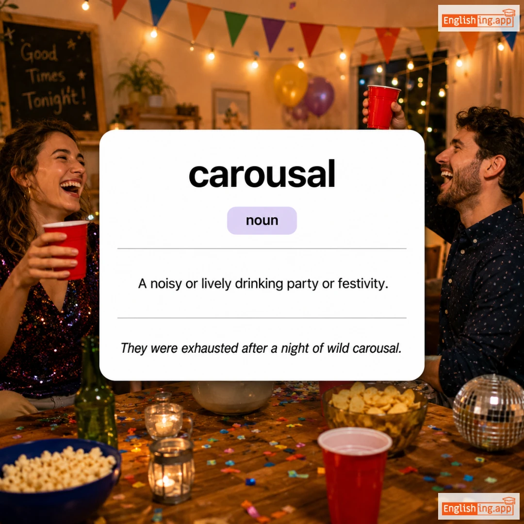 carousal definition card — visual illustration of the meaning