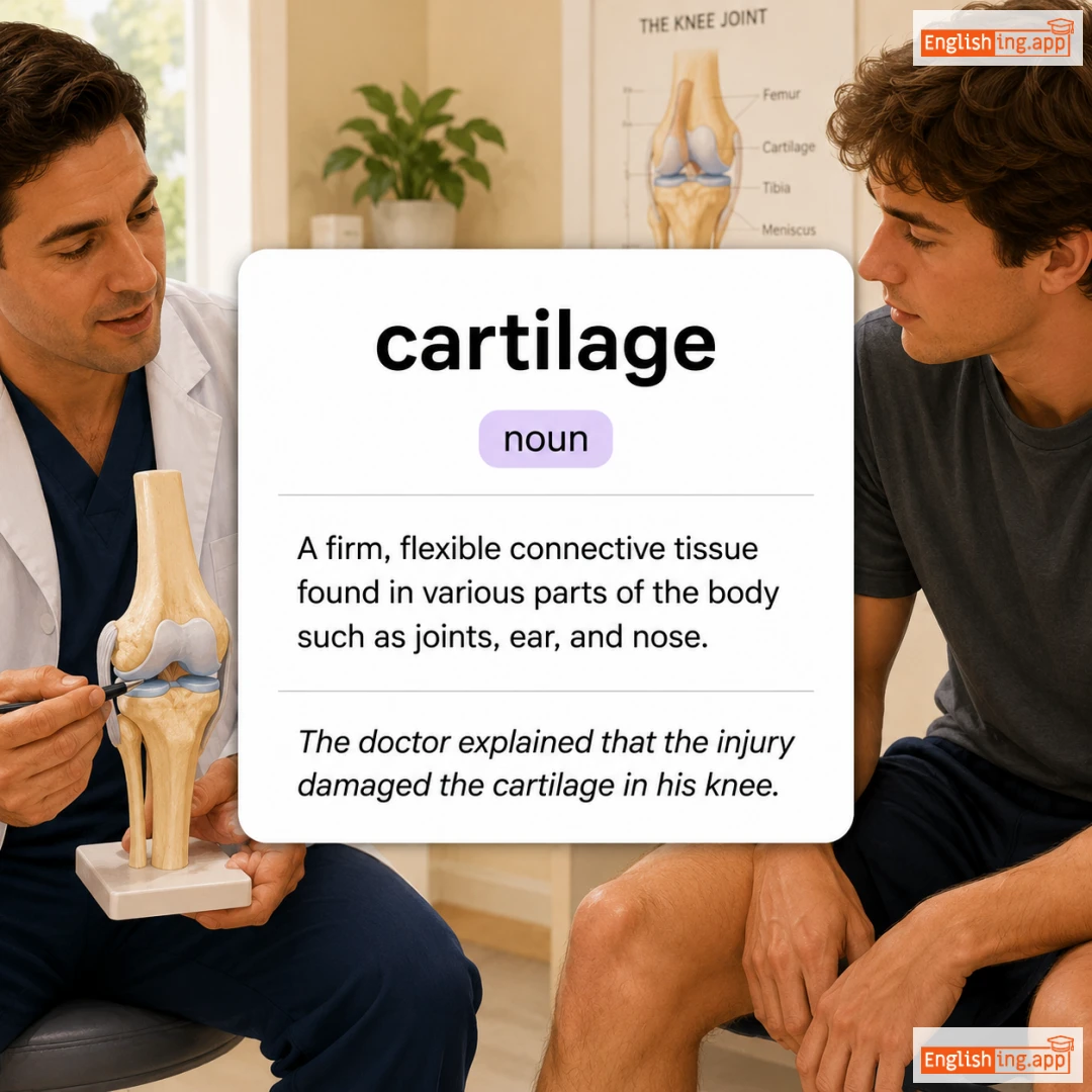 cartilage definition card — visual illustration of the meaning
