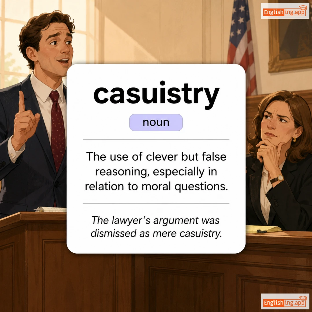 casuistry definition card — visual illustration of the meaning