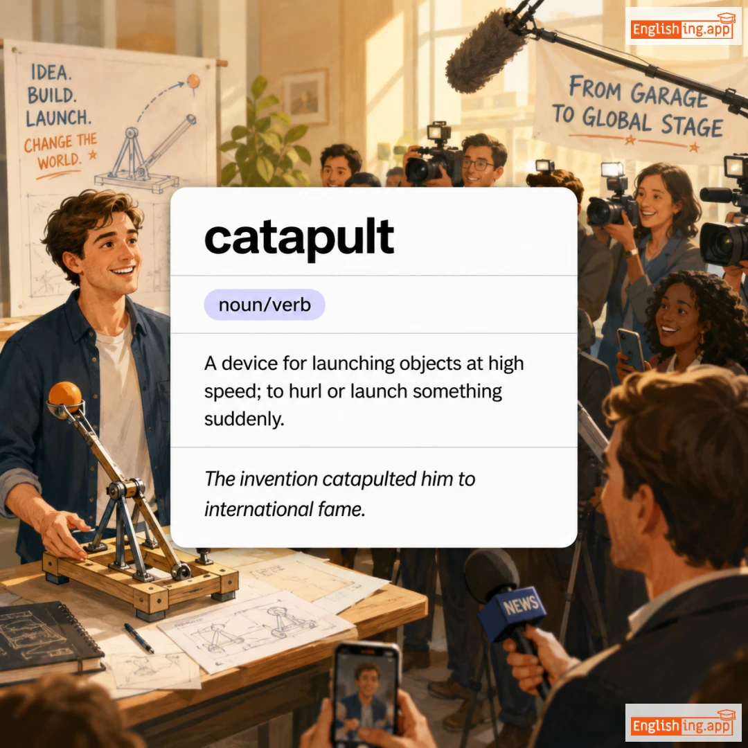 catapult definition card — visual illustration of the meaning