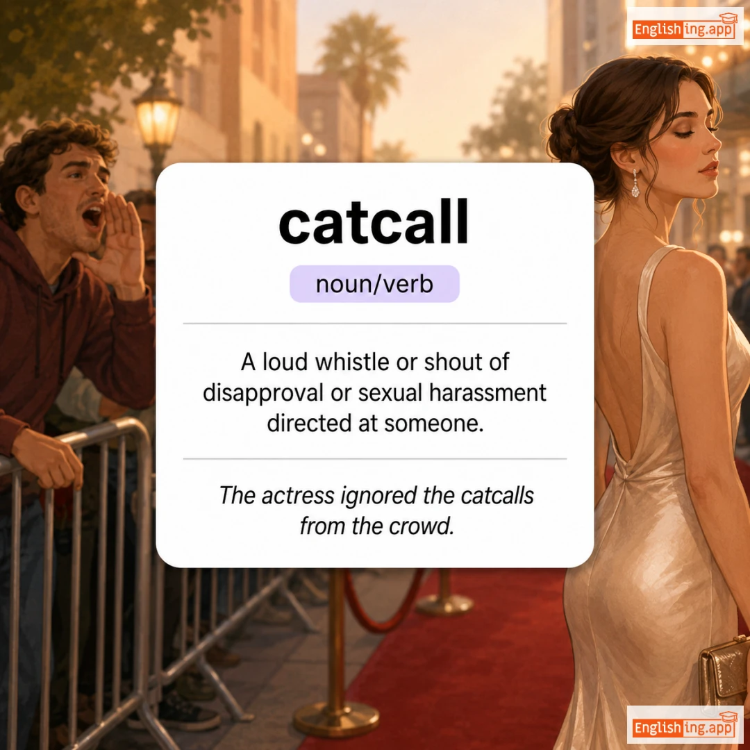 catcall definition card — visual illustration of the meaning