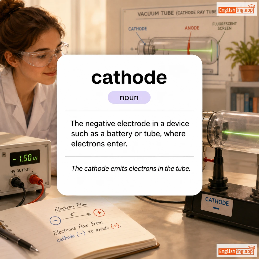 cathode definition card — visual illustration of the meaning