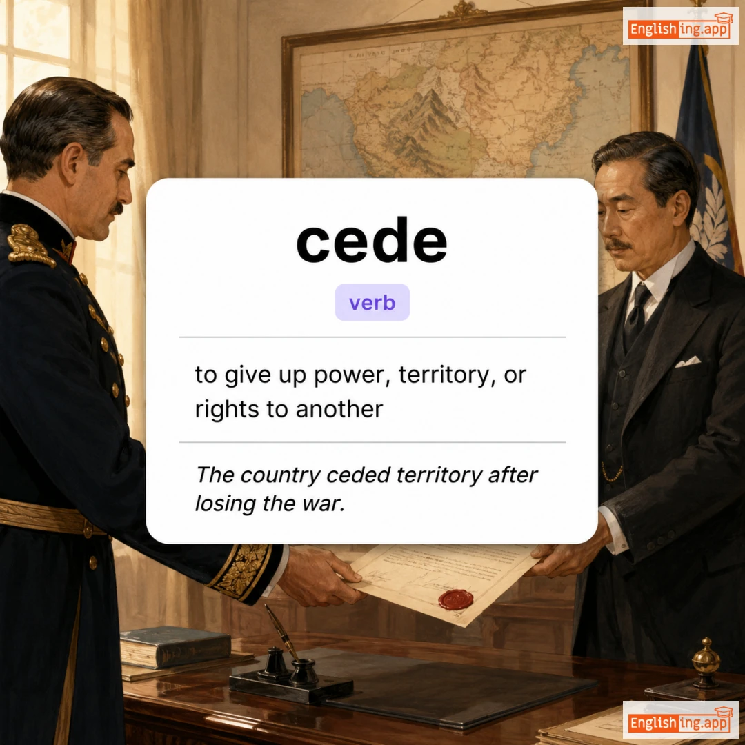 cede definition card — visual illustration of the meaning