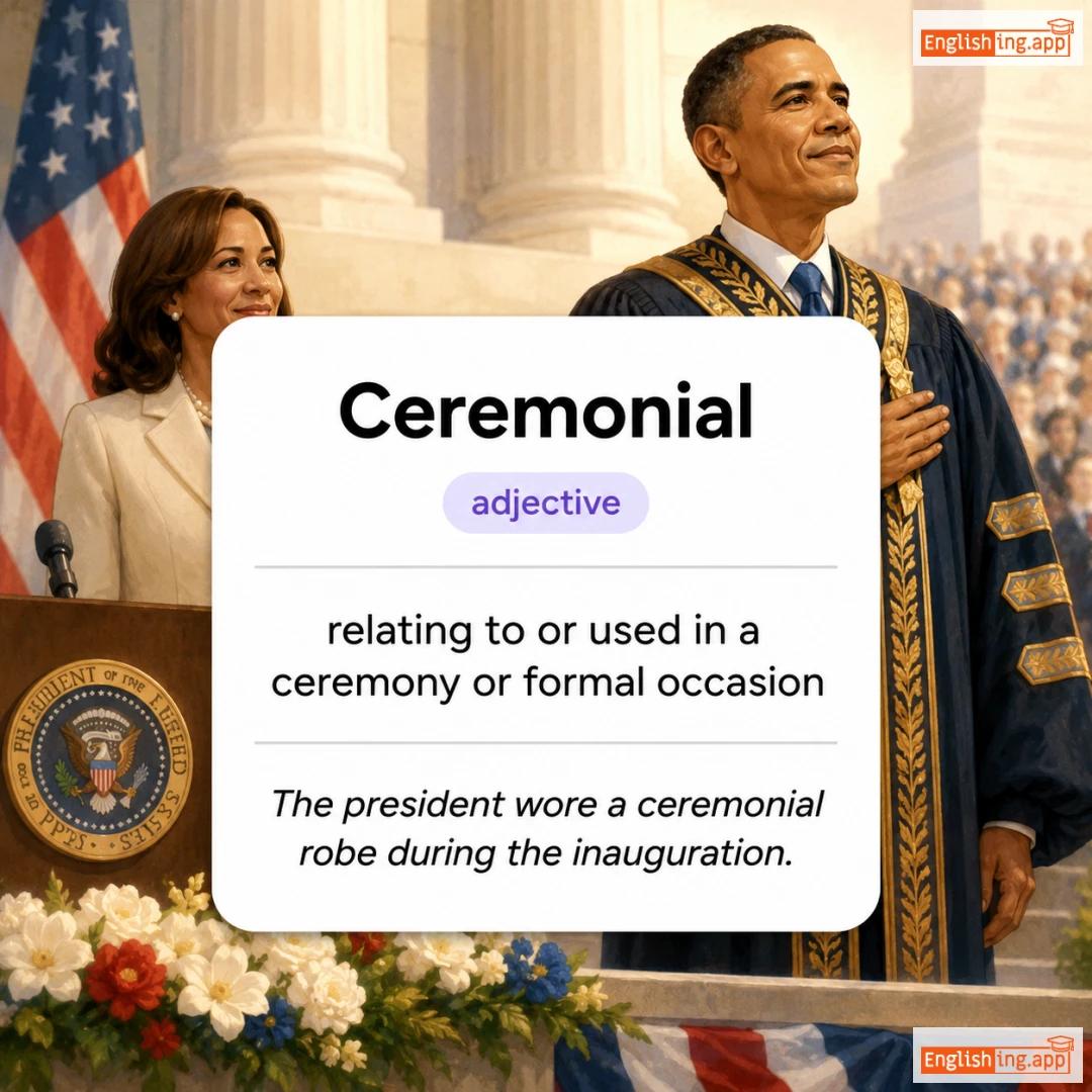 Ceremonial definition card — visual illustration of the meaning
