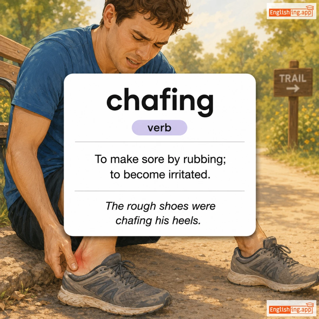 chafing definition card — visual illustration of the meaning