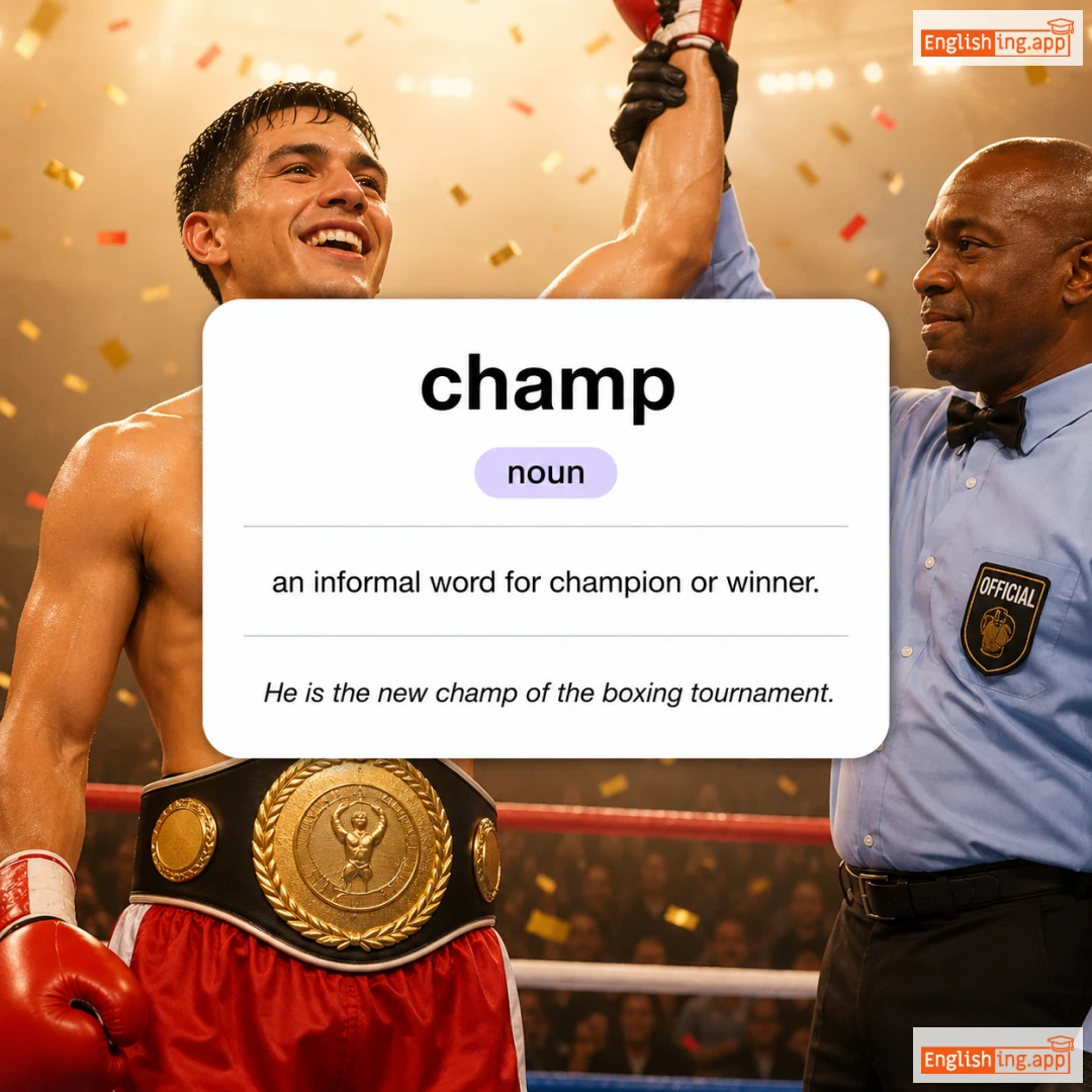champ definition card — visual illustration of the meaning
