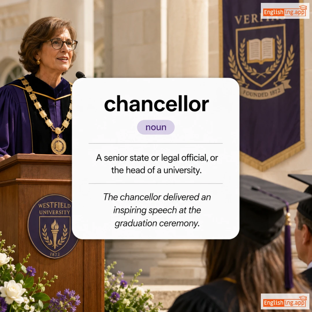chancellor definition card — visual illustration of the meaning
