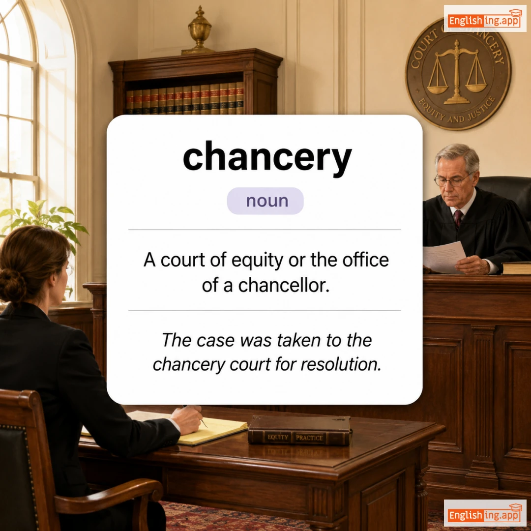 chancery definition card — visual illustration of the meaning