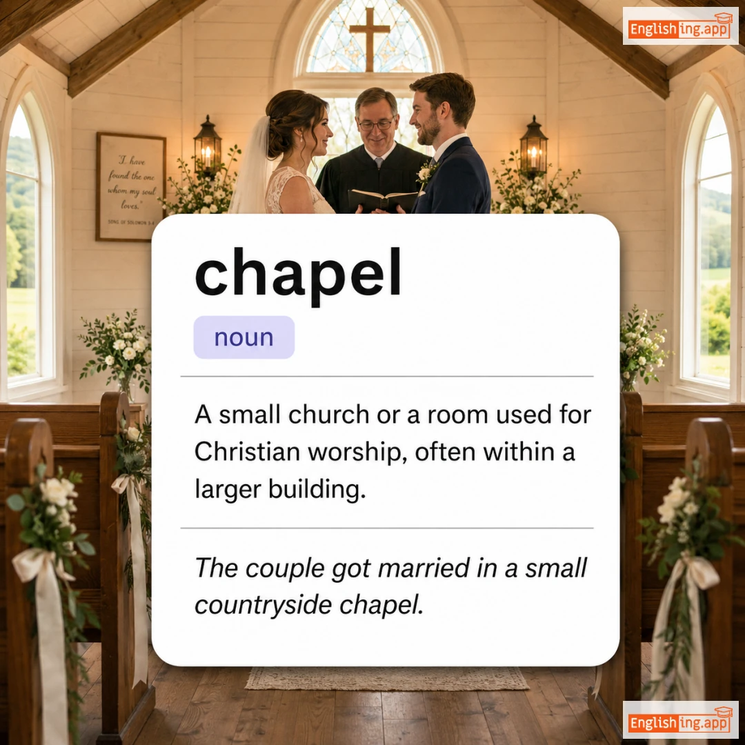 chapel definition card — visual illustration of the meaning